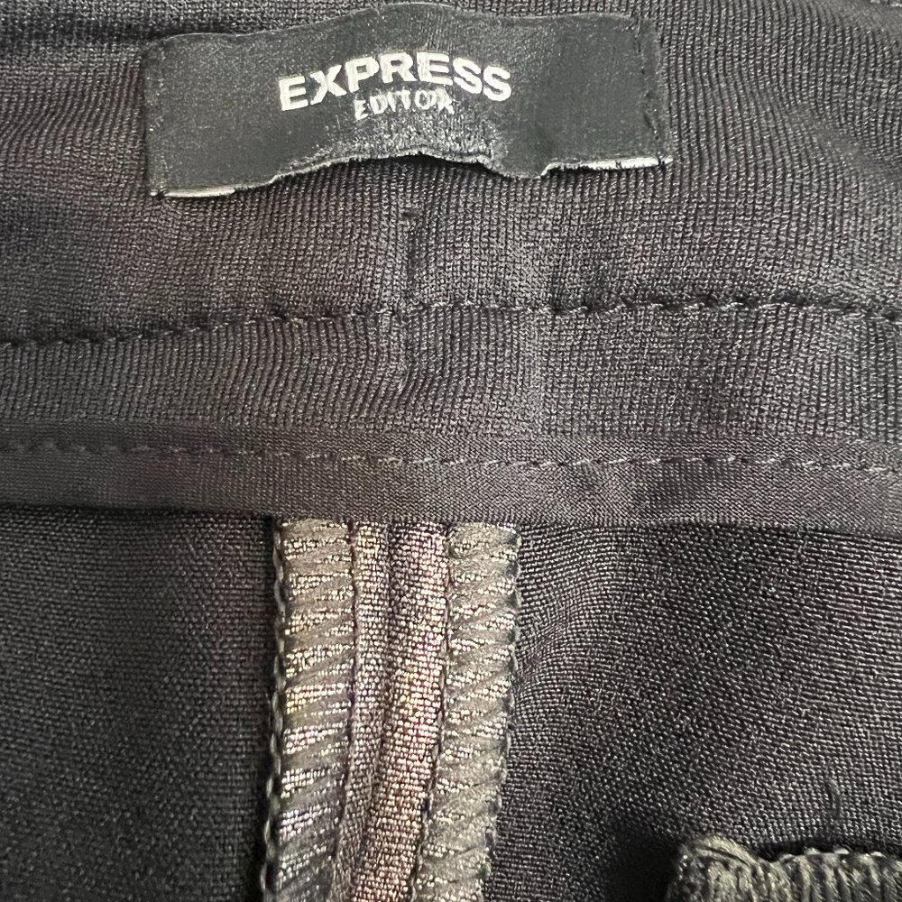 Express Editor Boot Pants 10s Metallic Dark Gray … - image 3